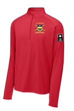 3-358 FA 1/2 Zip Raglan Performance Pullover with Left Sleeve Print