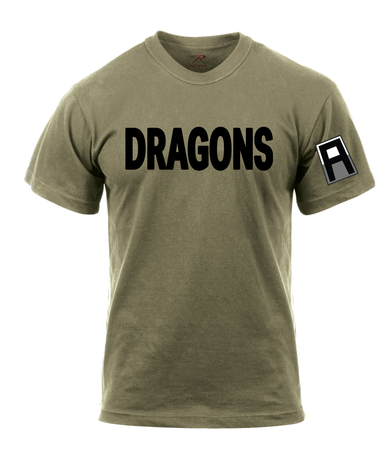 3-358 FA AR 670-1 Coyote Brown T-Shirt with Left Sleeve Print