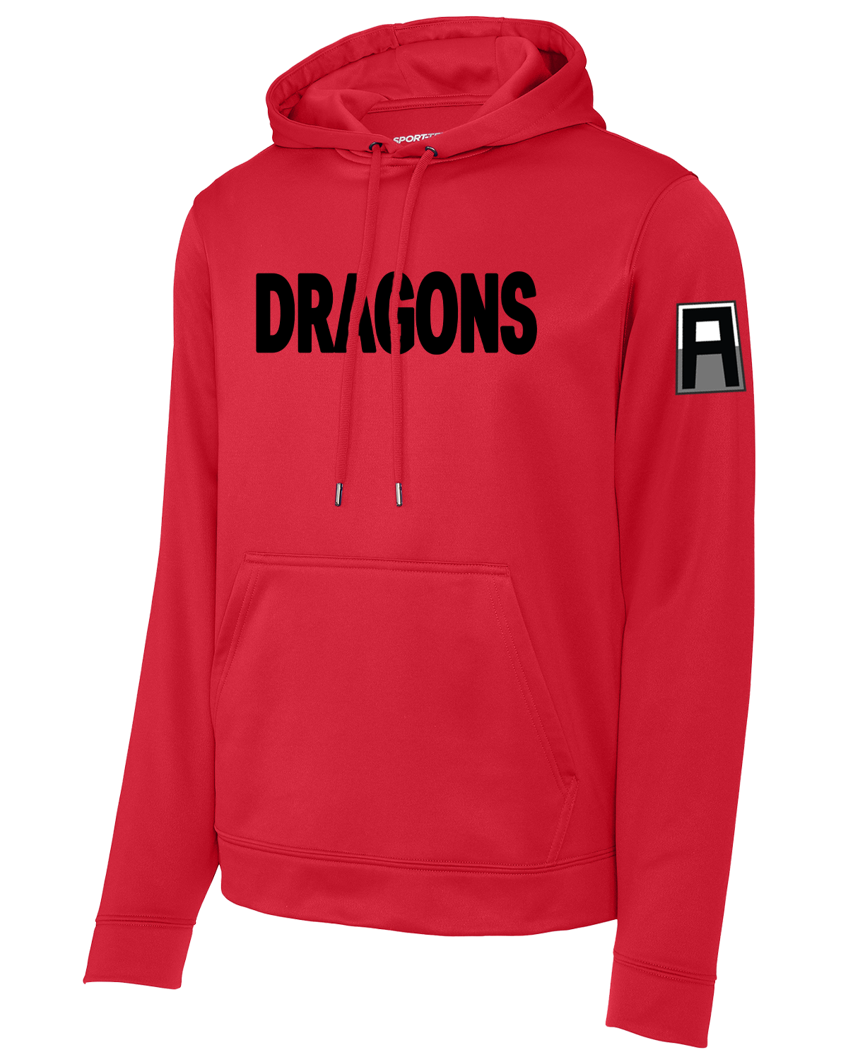 3-358 FA Fleece Hooded Pullover with Left Sleeve Print
