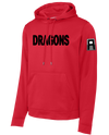 3-358 FA Fleece Hooded Pullover with Left Sleeve Print