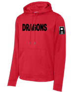 3-358 FA Fleece Hooded Pullover with Left Sleeve Print