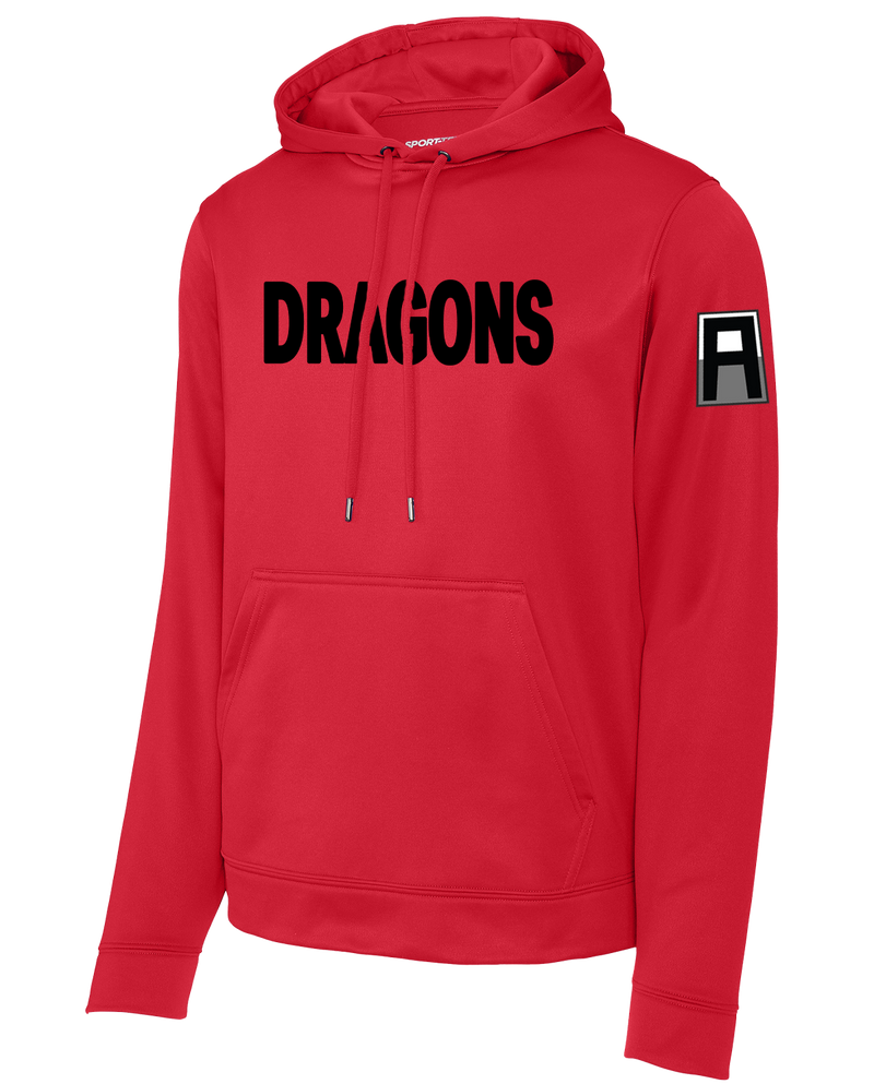 3-358 FA Fleece Hooded Pullover with Left Sleeve Print