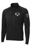 3-364 BEB 1/2 Zip Raglan Performance Pullover with Left Sleeve Print