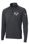 3-364 BEB 1/2 Zip Raglan Performance Pullover with Left Sleeve Print