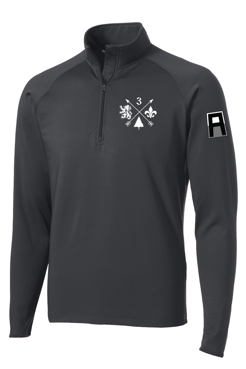 3-364 BEB 1/2 Zip Raglan Performance Pullover with Left Sleeve Print