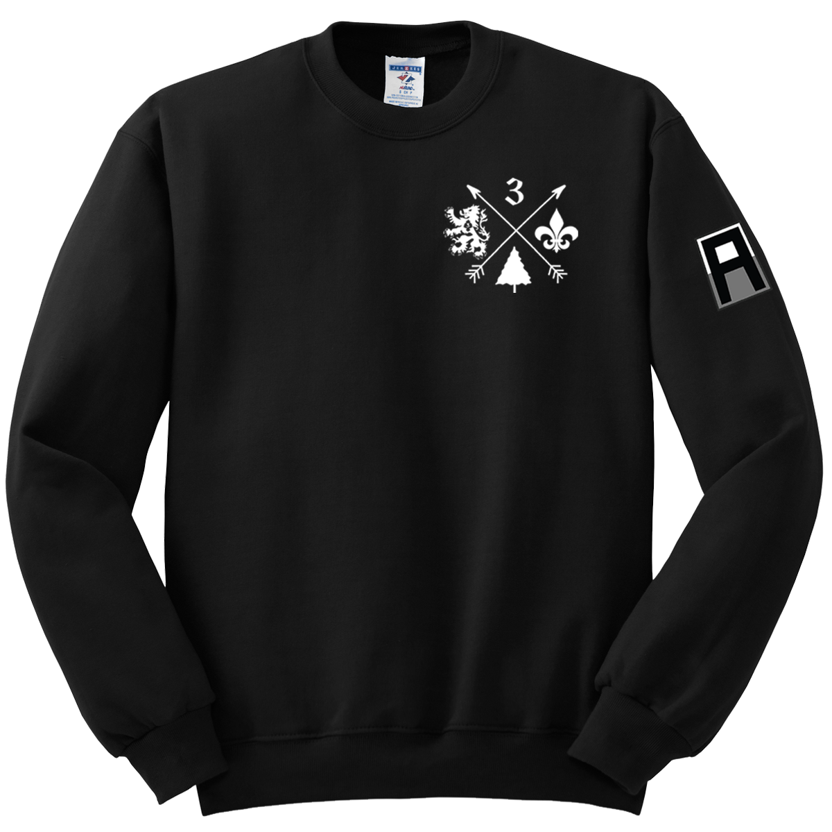 3-364 BEB Blend Crewneck Sweatshirt with Left Sleeve Print