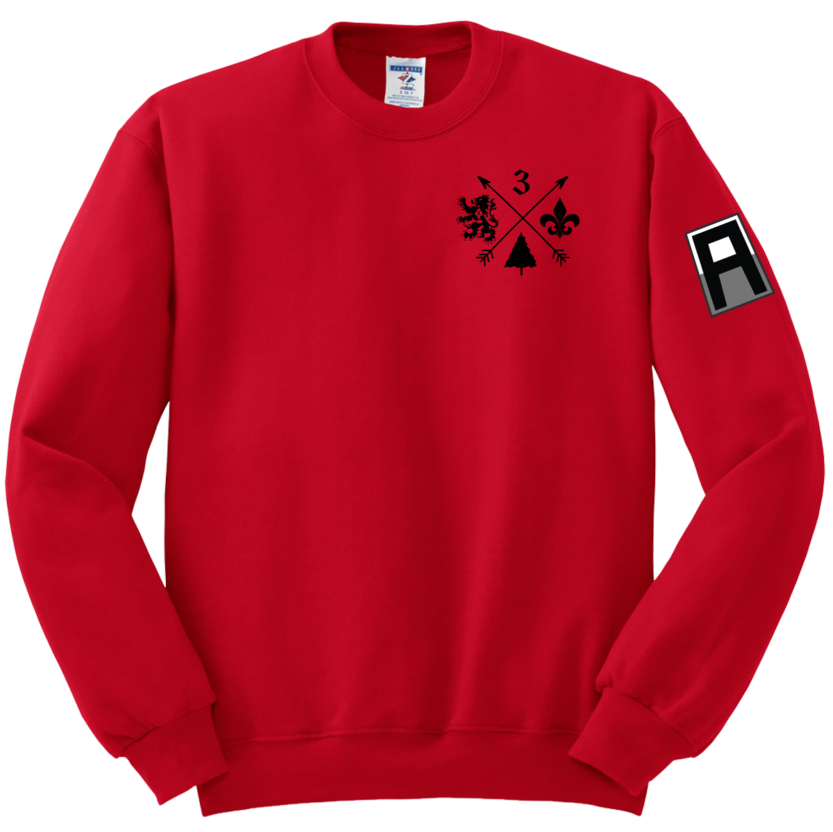 3-364 BEB Blend Crewneck Sweatshirt with Left Sleeve Print