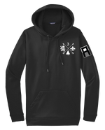 3-364 BEB Fleece Hooded Pullover with Left Sleeve Print