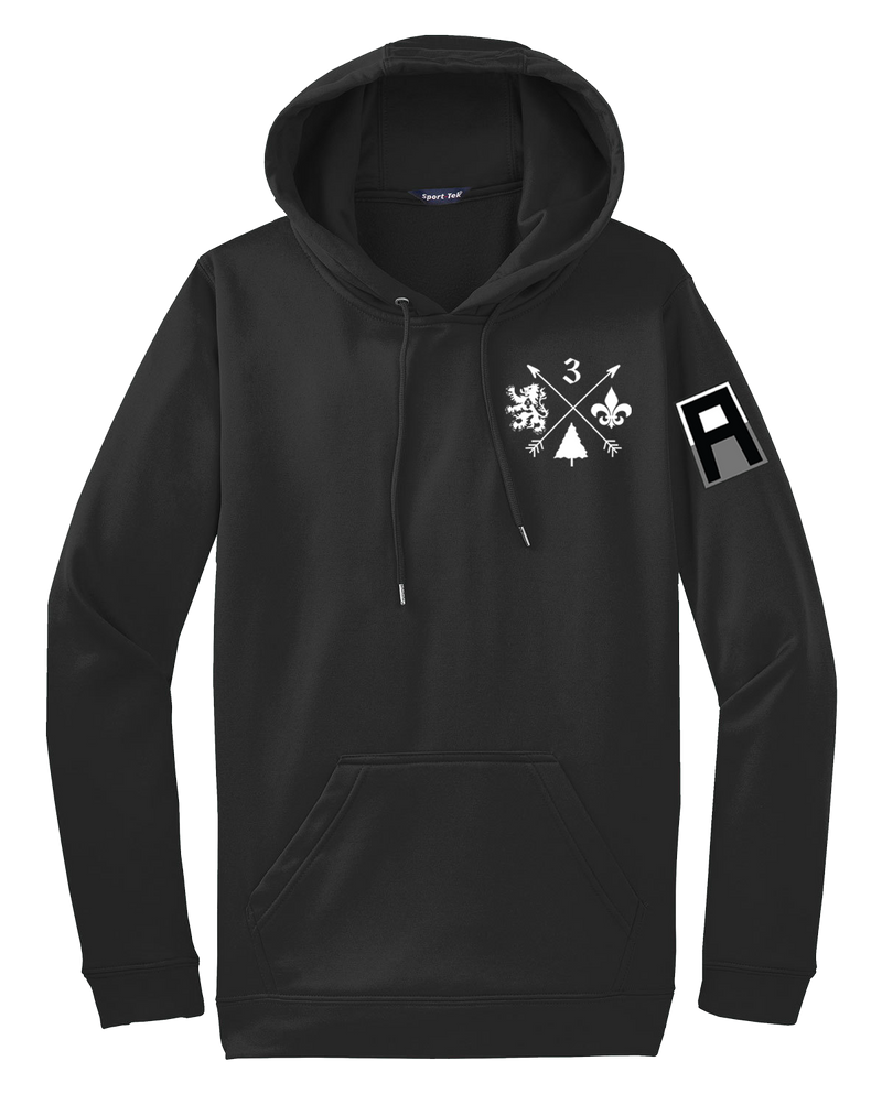 3-364 BEB Fleece Hooded Pullover with Left Sleeve Print