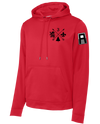 3-364 BEB Fleece Hooded Pullover with Left Sleeve Print