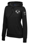 3-364 BEB Ladies Poly/Cotton Blend Hoodie with Left Sleeve Print