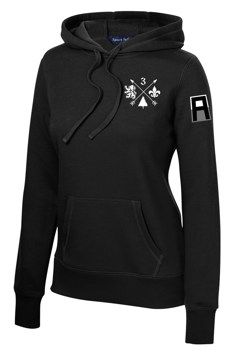 3-364 BEB Ladies Poly/Cotton Blend Hoodie with Left Sleeve Print