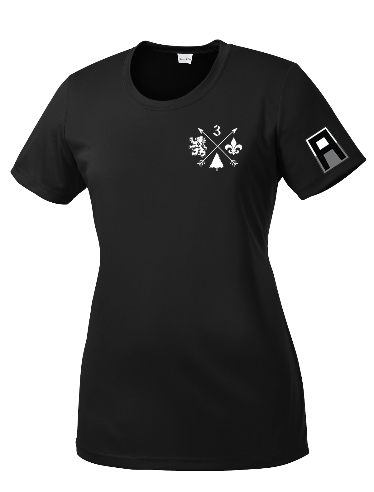 3-364 BEB Ladies Competitor Tee with Left Sleeve Print