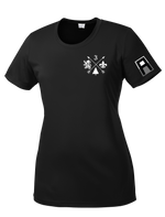 3-364 BEB Ladies Competitor Tee with Left Sleeve Print