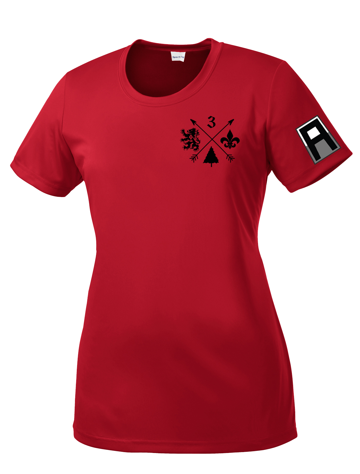 3-364 BEB Ladies Competitor Tee with Left Sleeve Print