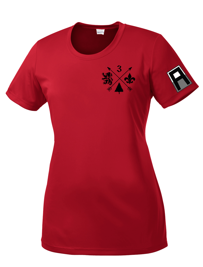 3-364 BEB Ladies Competitor Tee with Left Sleeve Print