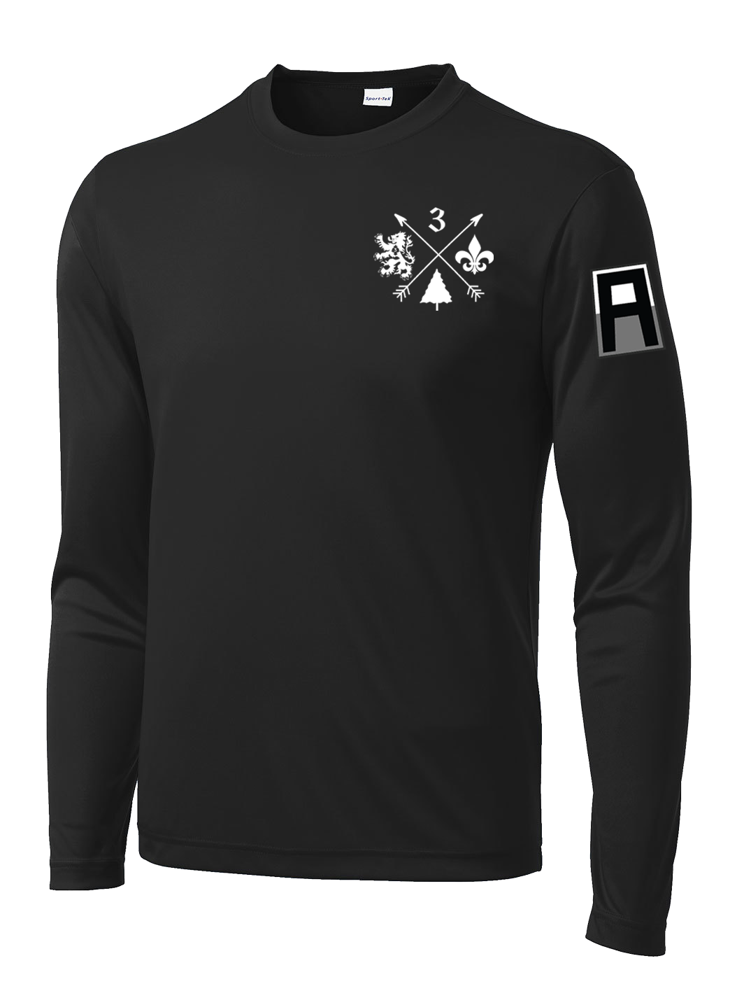 3-364 BEB Long Sleeve Competitor Tee with Left Sleeve Print
