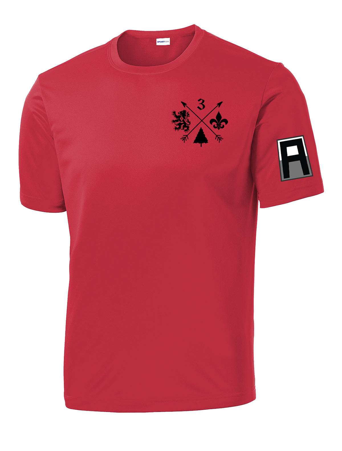 3-364 BEB Competitor Tee with Left Sleeve Print
