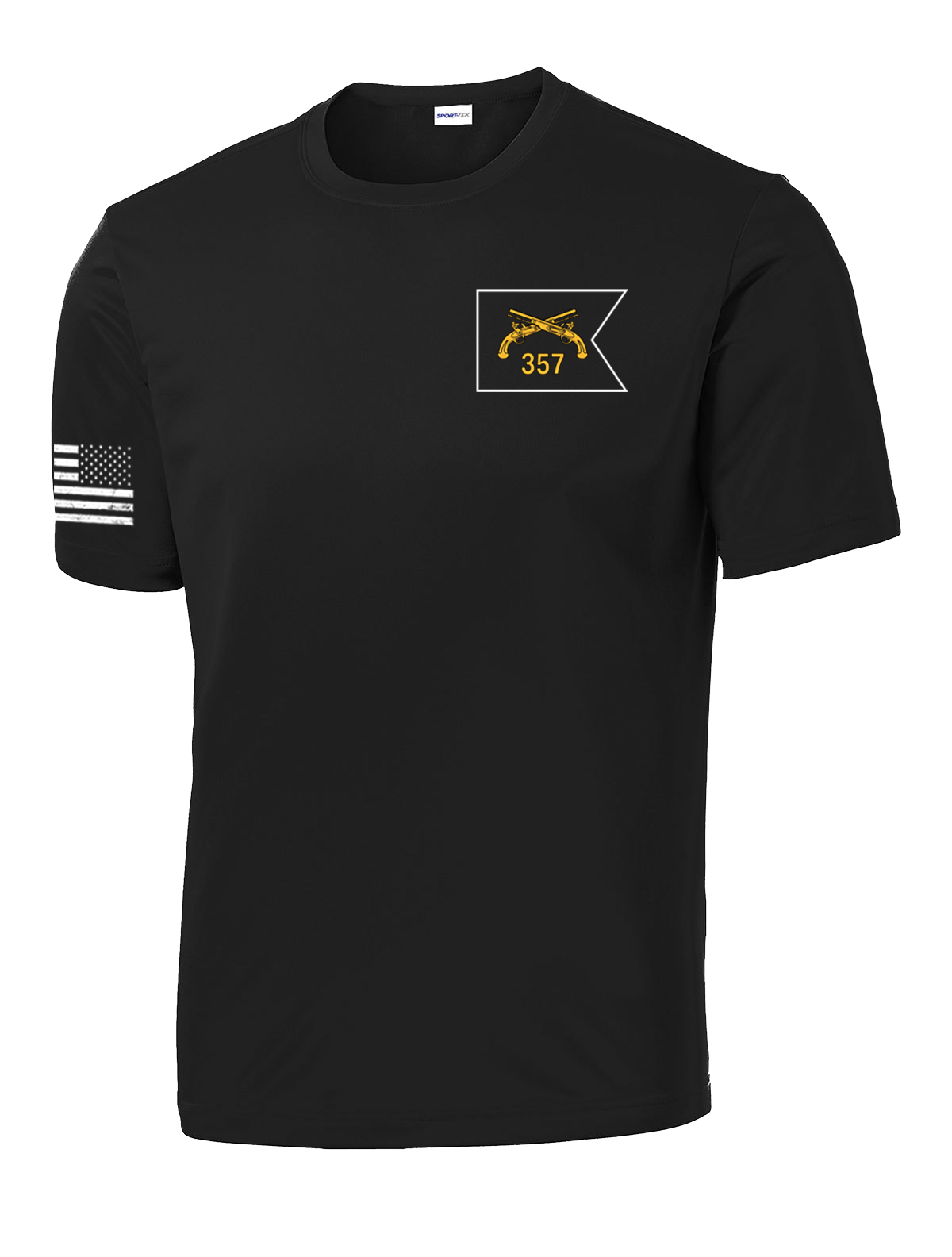 357th Military Police Company Competitor Tee with Right Sleeve Flag