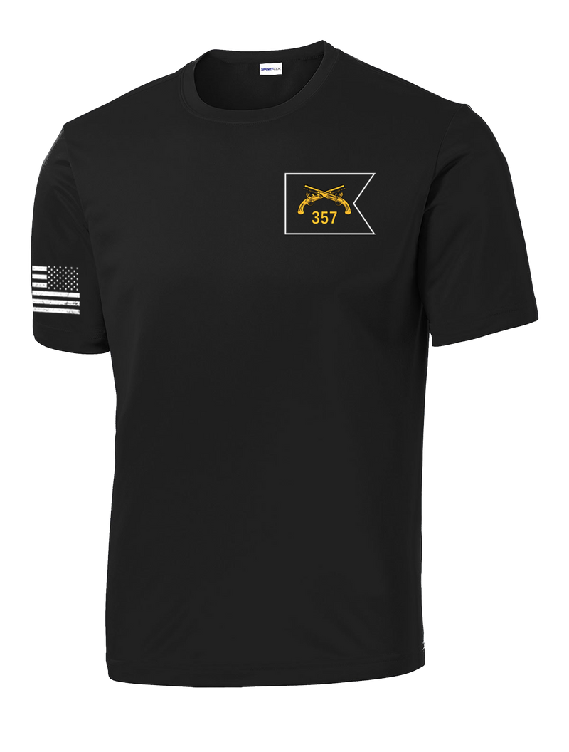 357th Military Police Company Competitor Tee with Right Sleeve Flag