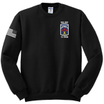 35th MST Blend Crewneck Sweatshirt with Flag on Right Sleeve