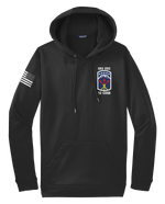 35th MST Fleece Hooded Pullover with Flag on Right Sleeve