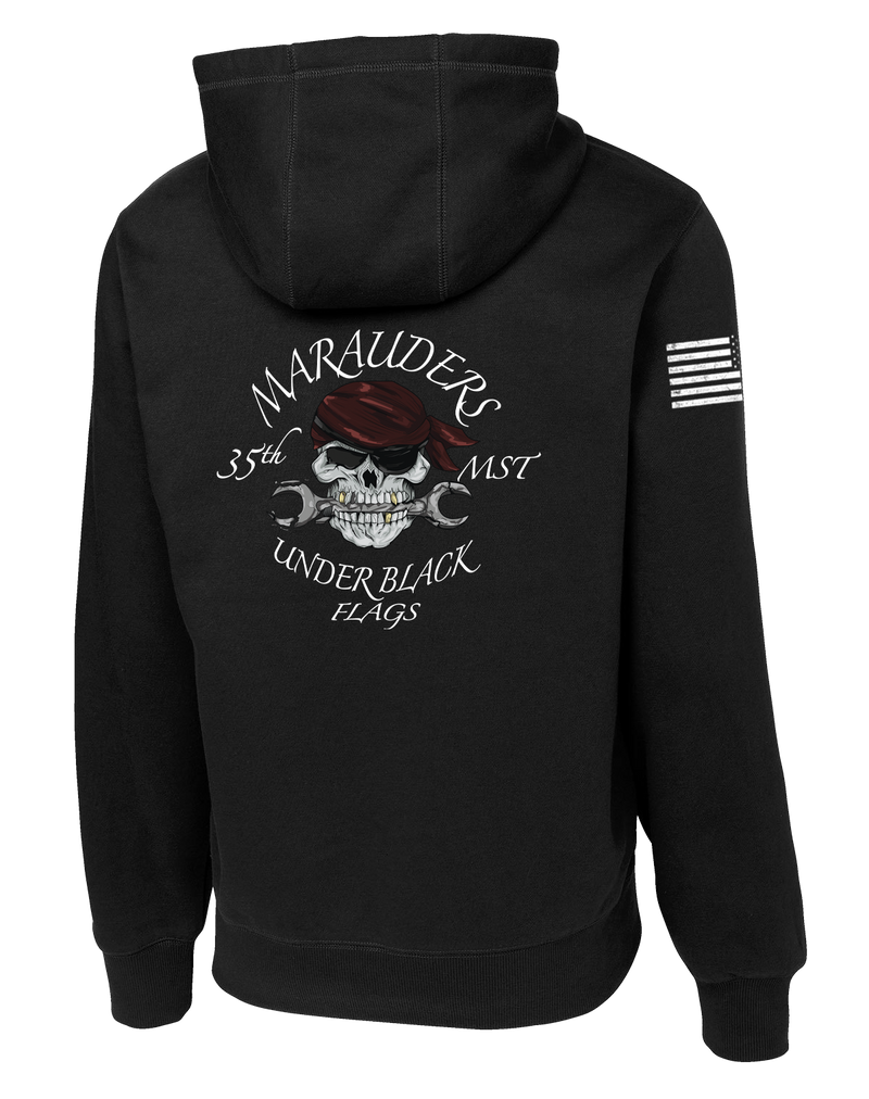 35th MST Poly/Cotton Blend Hoodie with Flag on Right Sleeve