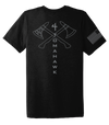 4-23 Infantry Unisex Triblend Short Sleeve Tee with Right Sleeve Flag