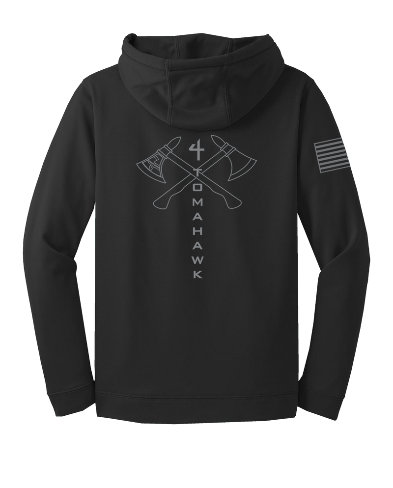 4-23 Infantry Fleece Hooded Pullover with Right Sleeve Flag