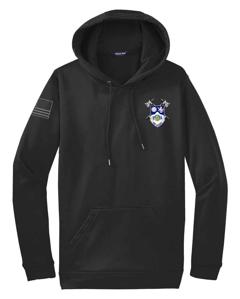 4-23 Infantry Fleece Hooded Pullover with Right Sleeve Flag