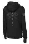 4-23 Infantry Ladies Poly/Cotton Blend Hoodie with Right Sleeve Flag