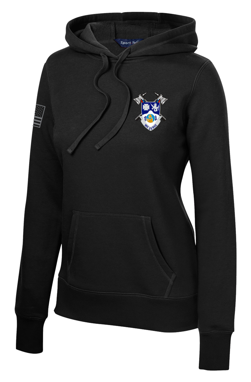 4-23 Infantry Ladies Poly/Cotton Blend Hoodie with Right Sleeve Flag