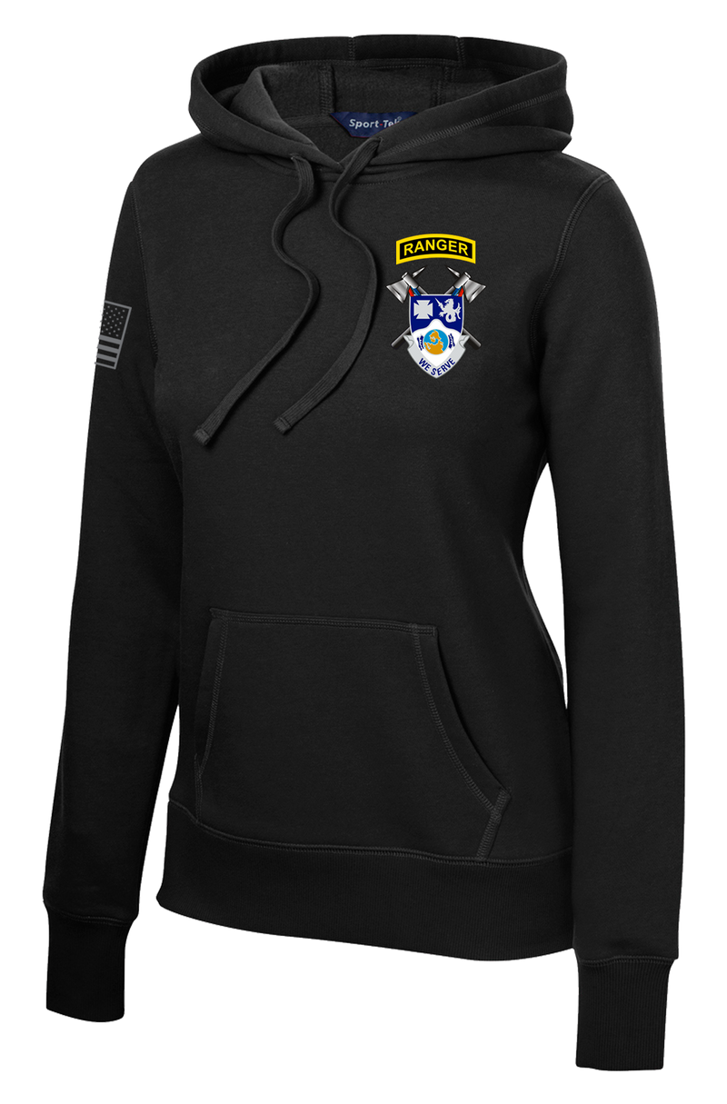 4-23 Infantry Ladies Poly/Cotton Blend Hoodie with Right Sleeve Flag