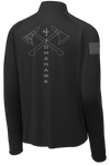 4-23 Infantry 1/2 Zip Raglan Performance Pullover with Right Sleeve & Back Print