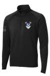 4-23 Infantry 1/2 Zip Raglan Performance Pullover with Right Sleeve & Back Print