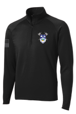 4-23 Infantry 1/2 Zip Raglan Performance Pullover with Right Sleeve & Back Print