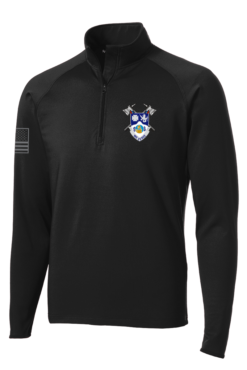 4-23 Infantry 1/2 Zip Raglan Performance Pullover with Right Sleeve & Back Print