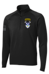 4-23 Infantry 1/2 Zip Raglan Performance Pullover with Right Sleeve & Back Print