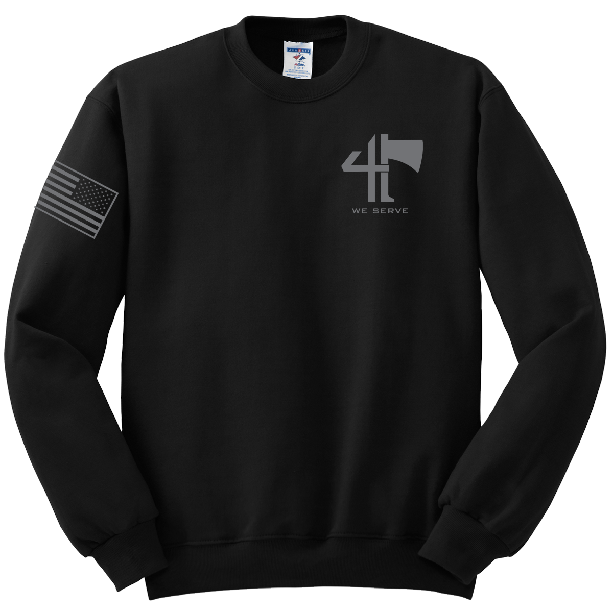 4-23 IN CROW Blend Crewneck Sweatshirt with Right Sleeve Flag