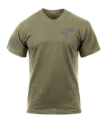 4-23 Infantry AR 670-1 Coyote Brown T-Shirt with Right Sleeve Flag