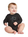 4-23 Infantry Infant Long Sleeve Baby Rib Bodysuit