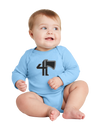 4-23 Infantry Infant Long Sleeve Baby Rib Bodysuit