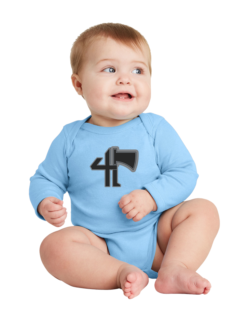 4-23 Infantry Infant Long Sleeve Baby Rib Bodysuit