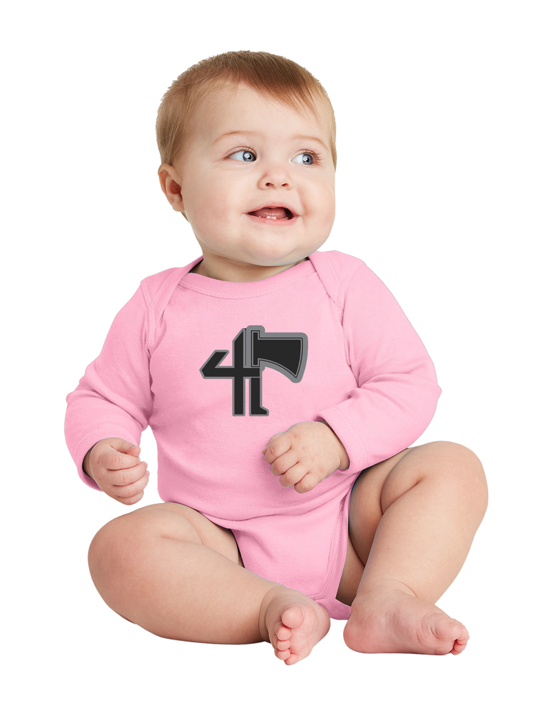 4-23 Infantry Infant Long Sleeve Baby Rib Bodysuit