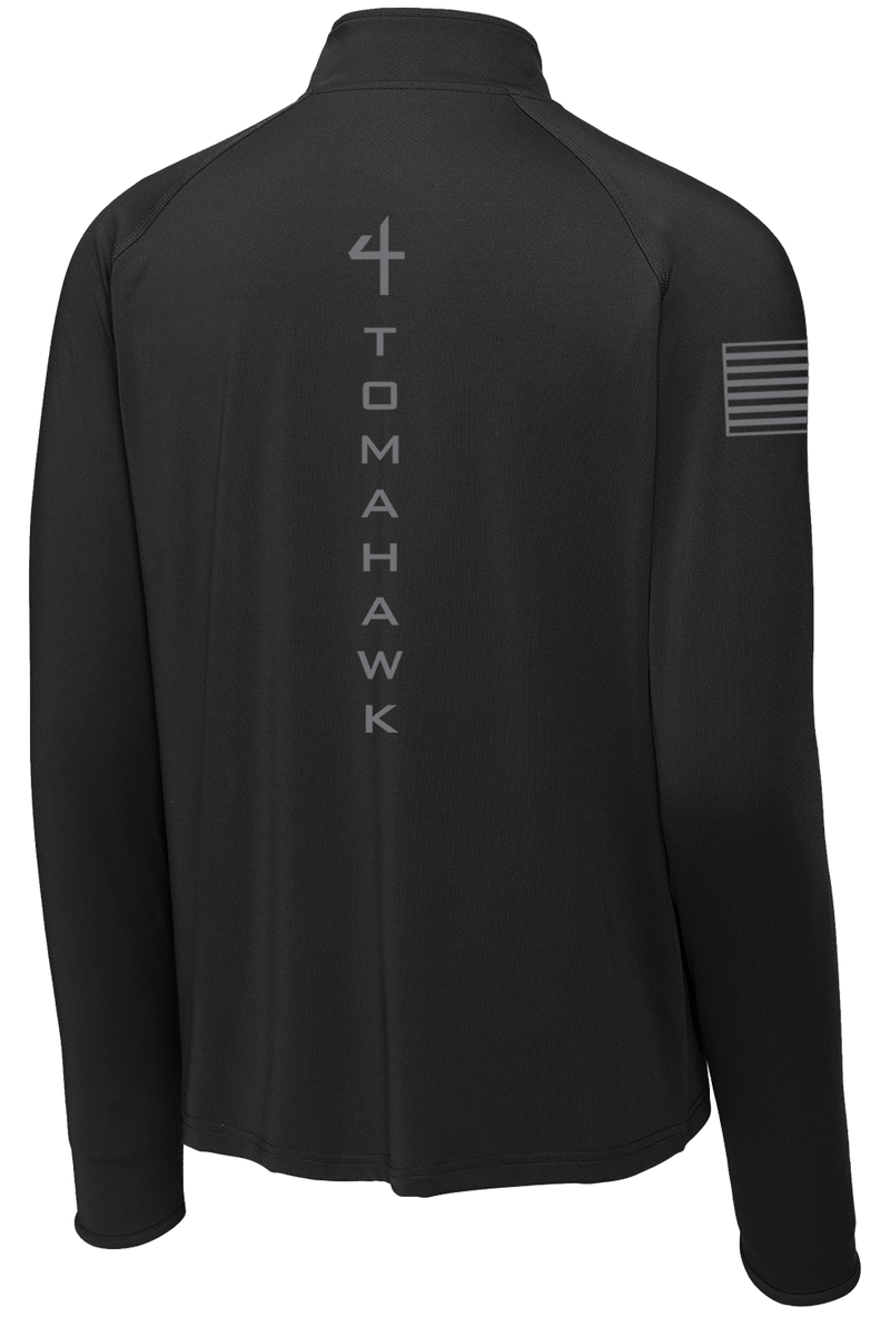 4-23 Infantry 1/2 Zip Raglan Performance Pullover with Right Sleeve & Back Print