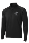 4-23 Infantry 1/2 Zip Raglan Performance Pullover with Right Sleeve & Back Print