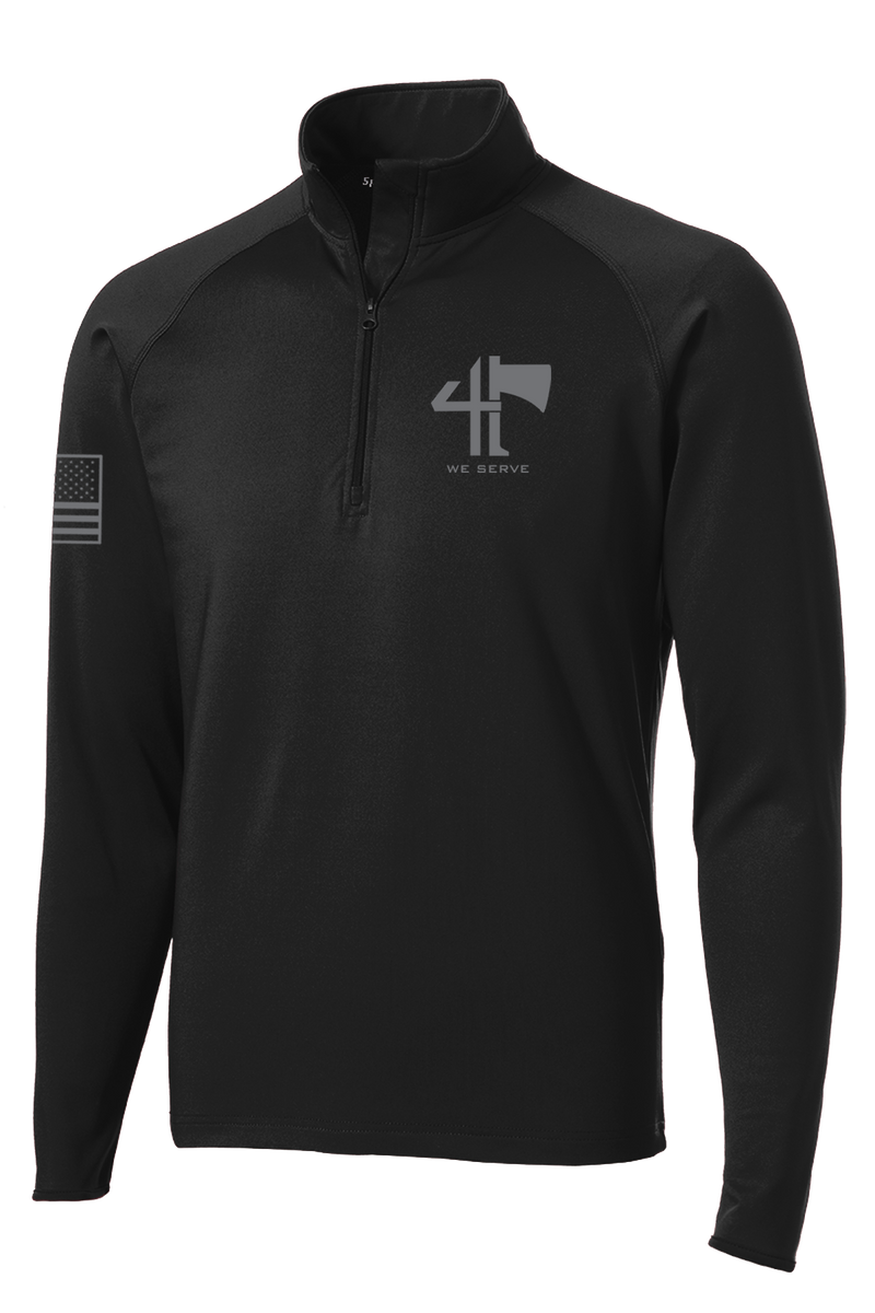 4-23 Infantry 1/2 Zip Raglan Performance Pullover with Right Sleeve & Back Print