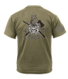 4-23 IN CROW AR 670-1 Coyote Brown T-Shirt with Right Sleeve Flag