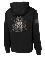 4-23 IN CROW Poly/Cotton Blend Hoodie with Right Sleeve Flag