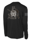 4-23 IN CROW Long Sleeve Competitor Tee with Right Sleeve Flag